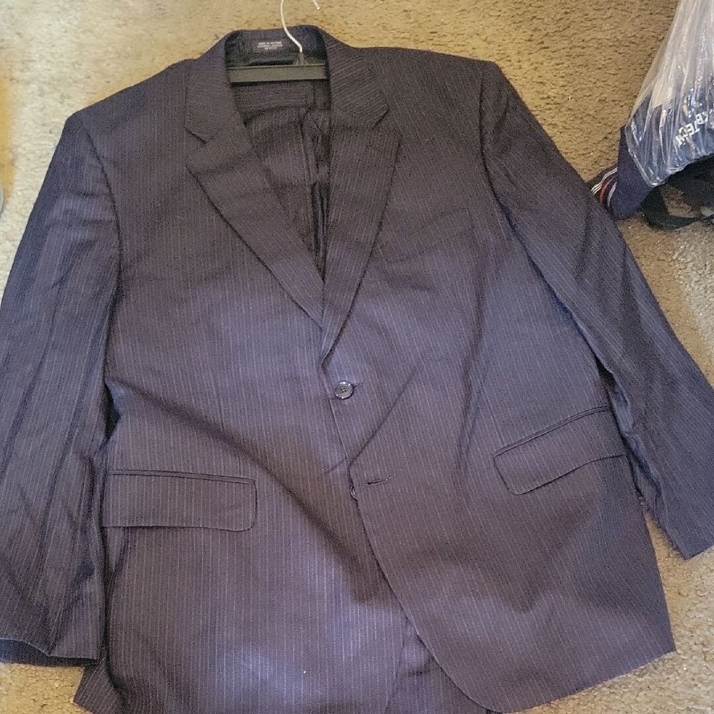 Men's Navy Pinstripe Blazer